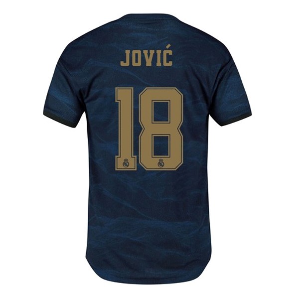 Trikot Real Madrid NO.18 Jovic Auswarts 2019-20 Blau Fussballtrikots Günstig